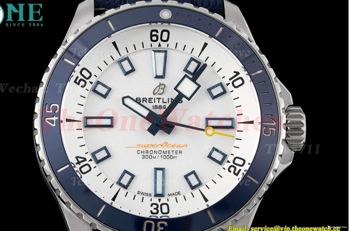 White Bezel Dial SS BLSF RU Blue Superocean 42mm A2824 0519